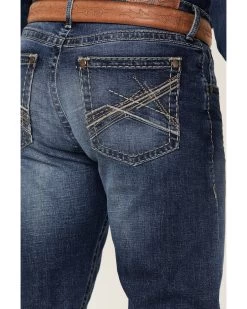 Rock 47 By Wrangler Slim Fit Bootcut Stretch Denim Jeans 9 Rock 47 By Wrangler Slim Fit Bootcut Stretch Denim Jeans -Western Cowboy Clothing Store 2000374574 415 P4