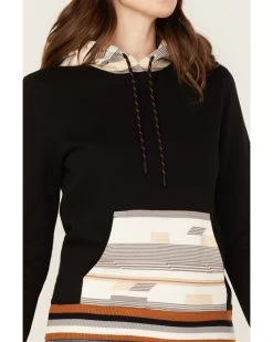 RANK 45 Women's Logo Southwestern Contrast Hoodie -Western Cowboy Clothing Store 2000374960 001 P3