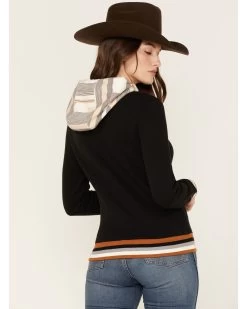 RANK 45 Women's Logo Southwestern Contrast Hoodie -Western Cowboy Clothing Store 2000374960 001 P4