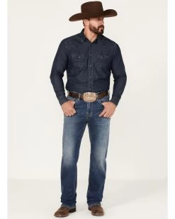 Rock & Roll Denim Men's Dale Brisby Double Barrel Medium Wash Relaxed Straight Vintage '46 Jeans -Western Cowboy Clothing Store 2000375476 414 P3