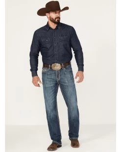Rock & Roll Denim Men's Medium Wash Vintage Reflex Straight Jeans -Western Cowboy Clothing Store 2000375480 414 P3