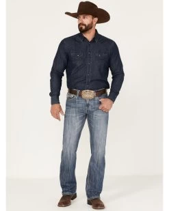 Rock & Roll Denim Men's Pistol Medium Vintage Wash Straight Jeans -Western Cowboy Clothing Store 2000375481 414 P3
