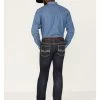 Rock & Roll Denim Men's Dark Wash Pistol Stackable Reflex Bootcut Jeans -Western Cowboy Clothing Store 2000375486 416 P1