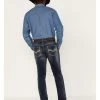 Rock & Roll Denim Men's Rifle Dark Wash Vintage Reflex Slim Stretch Skinny Jeans -Western Cowboy Clothing Store 2000375489 416 P1