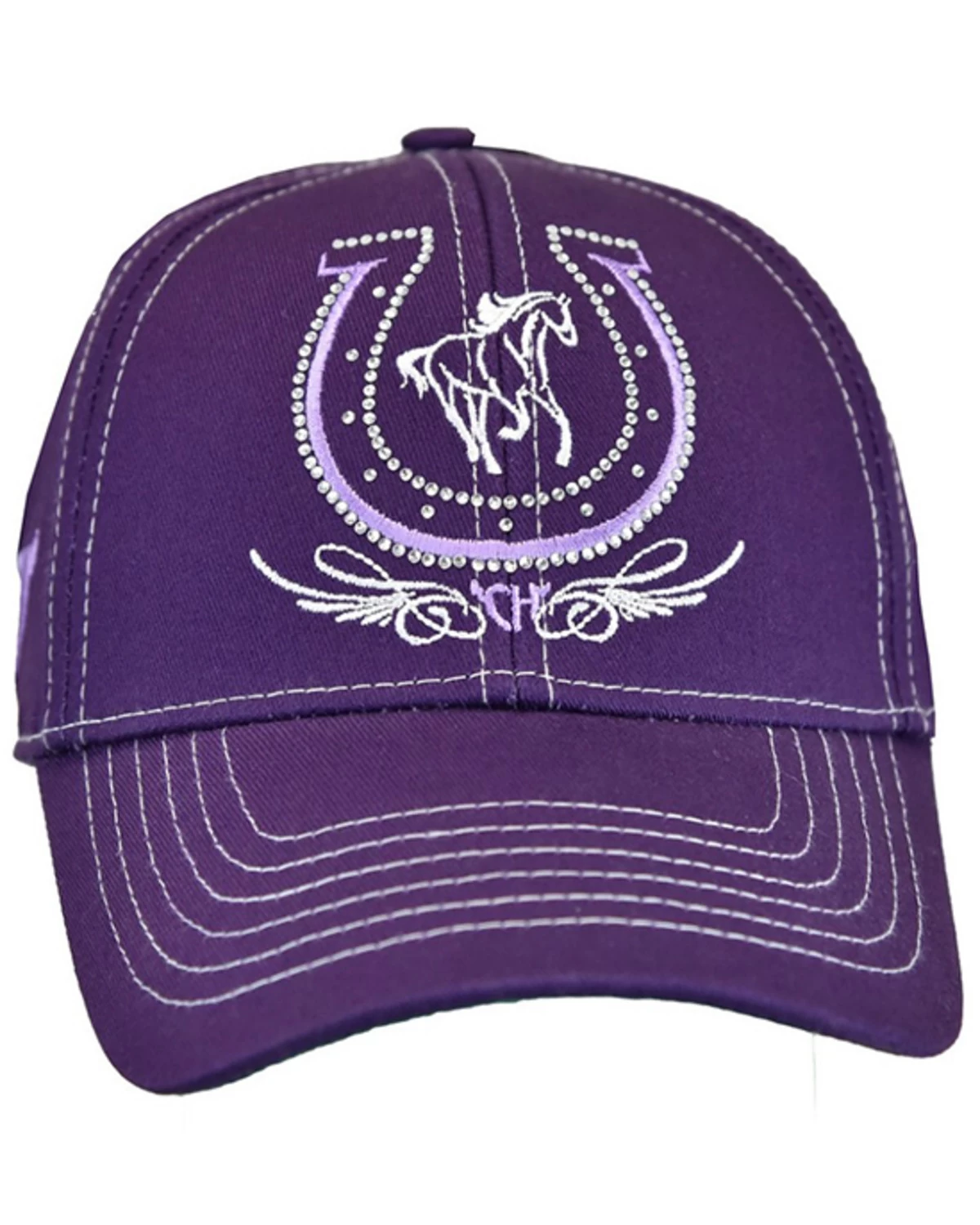 Cowgirl Hardware Girls' Horseshoe Baseball Cap 3 Cowgirl Hardware Girls' Horseshoe Baseball Cap