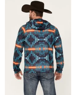 Rock & Roll Denim Men's Southwestern Stripe Print Hooded Sweatshirt -Western Cowboy Clothing Store 2000376207 900 P4