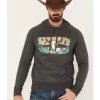 Rock & Roll Denim Men's Skull Scenic Graphic Hooded Sweatshirt