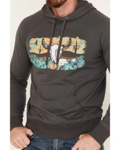 Rock & Roll Denim Men's Skull Scenic Graphic Hooded Sweatshirt -Western Cowboy Clothing Store 2000376215 022 P3