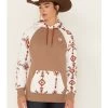 Hooey Women's Southwestern Print Contrast Hoodie 1 Hooey Women's Southwestern Print Contrast Hoodie -Western Cowboy Clothing Store 2000378786 110 P1