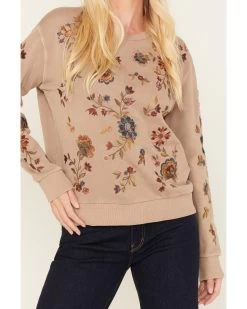 Driftwood Women's Embroidered Teddy Sweatshirt -Western Cowboy Clothing Store 2000378937 251 P3