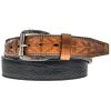 Hooey Men's Brown & Black Bullhide Leather Belt -Western Cowboy Clothing Store 2000379067 933 P1