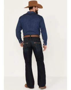 Cinch Men's Carter 2.0 Dark Rinse Relaxed Boot Performance Stretch Denim Jeans -Western Cowboy Clothing Store 2000380104 402 P3