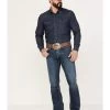 Cinch Men's Ian Dark Wash Slim Bootcut Performance Stretch Denim Jeans -Western Cowboy Clothing Store 2000381336 402 P1