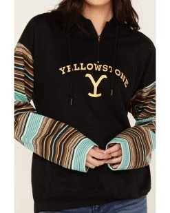 Changes Women's Serape Striped Yellowstone Hoodie -Western Cowboy Clothing Store 2000382609 442 P3