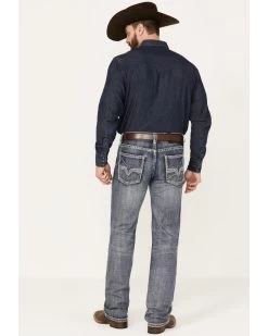 Rock & Roll Denim Men's Pistol Medium Vintage Wash Straight Leg Denim Jeans