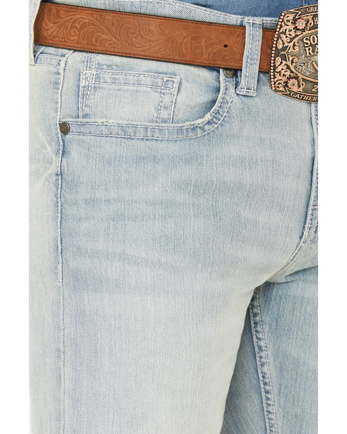 Cody James Men's Pioneer Light Wash Slim Bootcut Stretch Denim Jeans 4 Cody James Men's Pioneer Light Wash Slim Bootcut Stretch Denim Jeans - Image 2