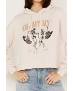 Cleo + Wolf Women's Oh My My Cropped Hoodie -Western Cowboy Clothing Store 2000386287 661 P3