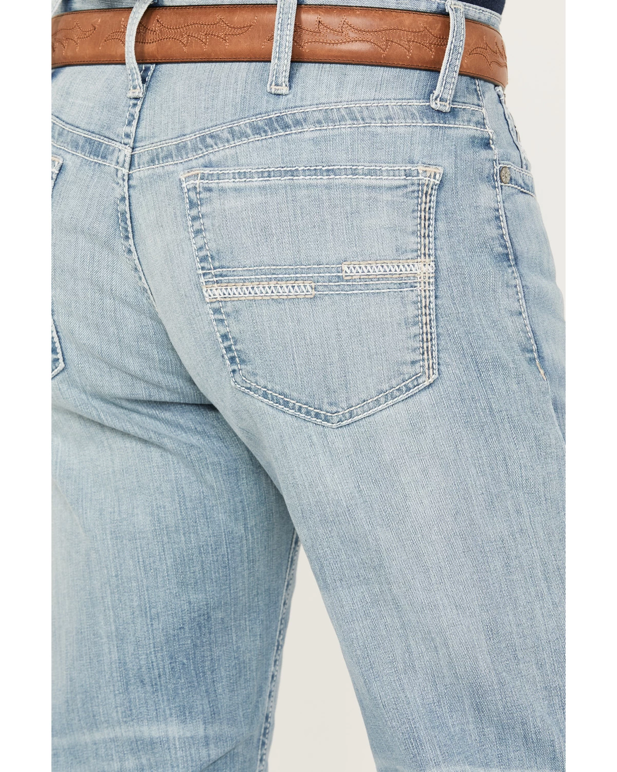 Cinch Men's White Label Light Wash Relaxed Straight Stretch Performance Denim Jeans 6 Cinch Men's White Label Light Wash Relaxed Straight Stretch Performance Denim Jeans - Image 4