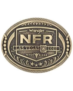 Montana Silversmiths Men's Bronze 2022 National Finals Rodeo Oval Belt Buckle