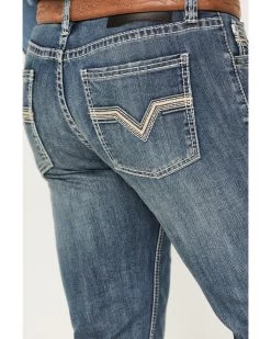 Rock & Roll Denim Men's Revolver Light Vintage Wash Slim Straight Stretch Reflex Denim Jeans -Western Cowboy Clothing Store 2000387627 412 P2