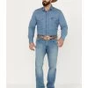 Wrangler Retro Men's Buffalo Pass Light Wash Slim Straight Stretch Jeans -Western Cowboy Clothing Store 2000394537 412 P1