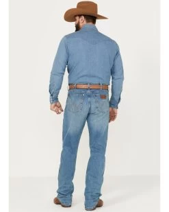 Wrangler Retro Men's Buffalo Pass Light Wash Slim Straight Stretch Jeans -Western Cowboy Clothing Store 2000394537 412 P3