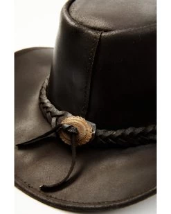 Bullhide Kids' Cedar Grove Leather Outback Hat -Western Cowboy Clothing Store 282B40 7010 P2