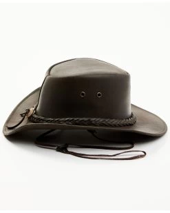 Bullhide Kids' Cedar Grove Leather Outback Hat -Western Cowboy Clothing Store 282B40 7010 P3