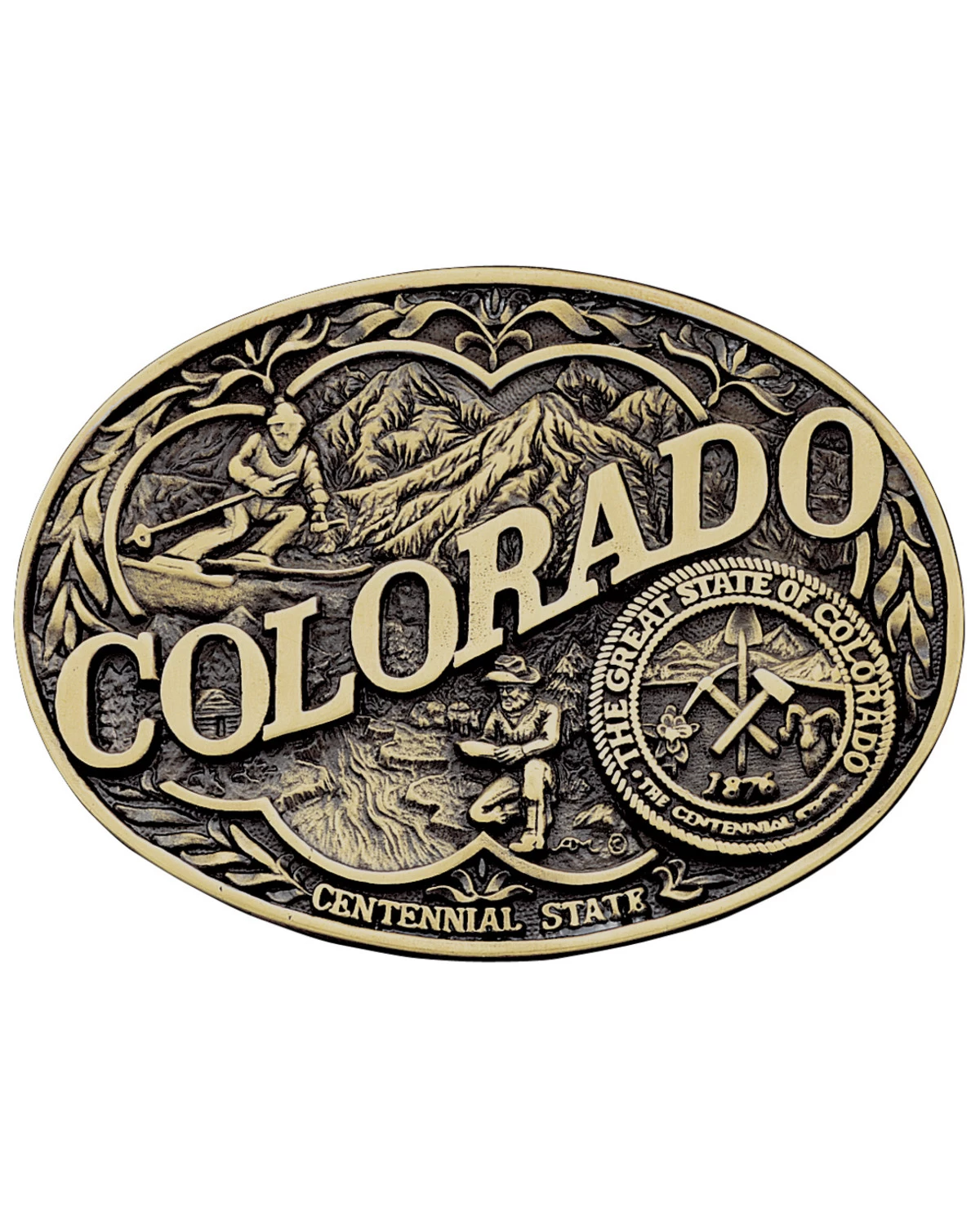 Montana Silversmiths Men's Colorado State Heritage Attitude Belt Buckle 3 Montana Silversmiths Men's Colorado State Heritage Attitude Belt Buckle